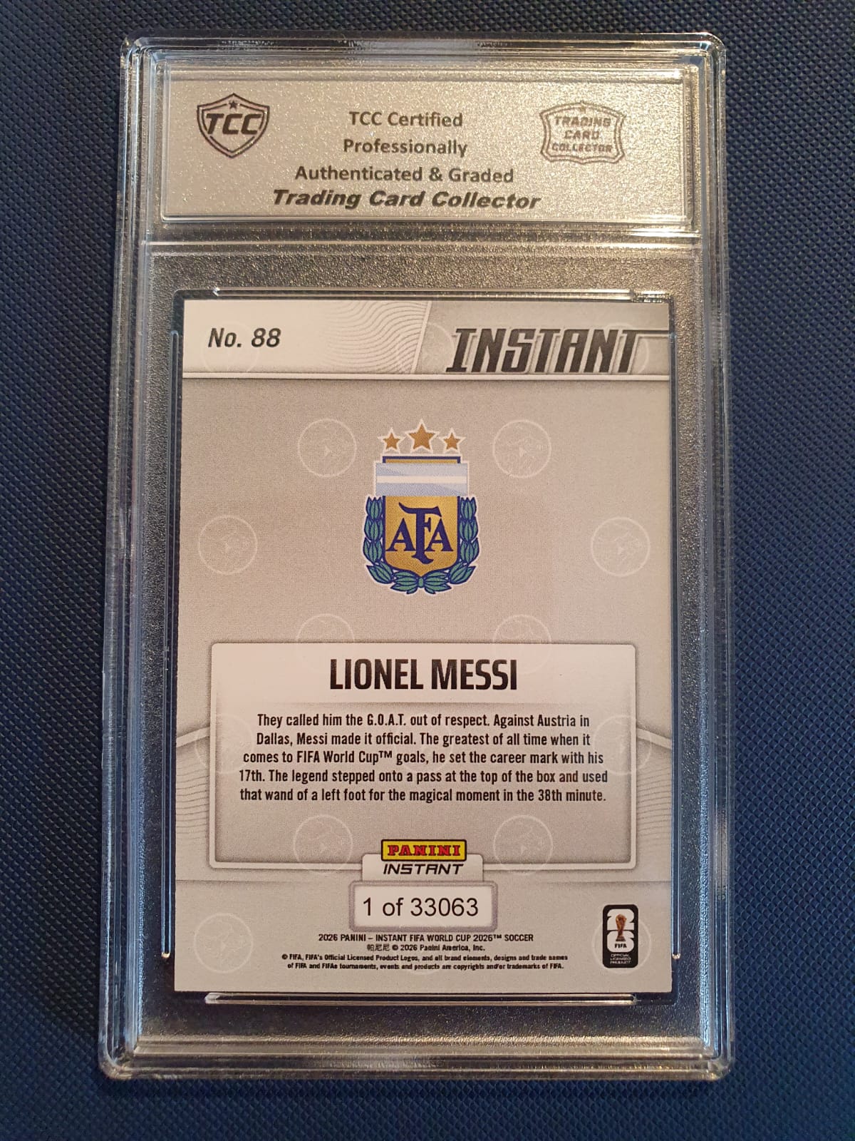 2026 Panini Instant #88 Lionel Messi - Reverso