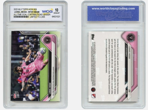 2025 MLS Topps Now #28 Lionel Messi - WCG GEM-MT 10