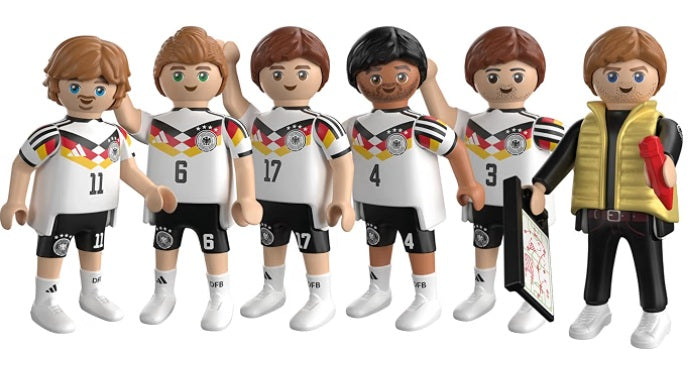 Playmobil Selección Alemana Set 1 (210449) - jugadores #3, #4, #6, #11, #17 y entrenador