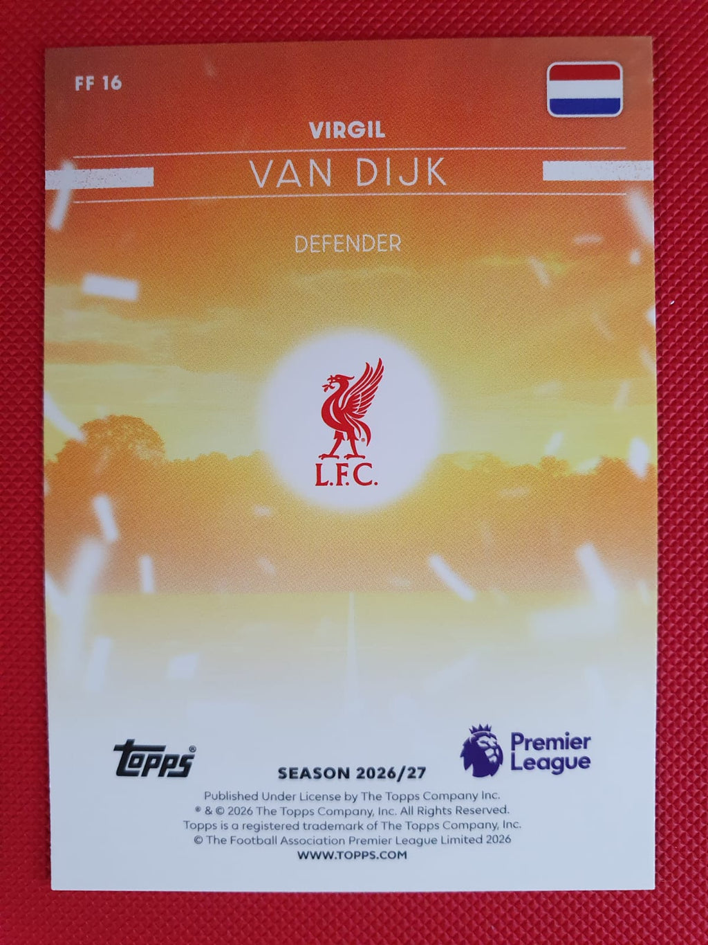 Virgil van Dijk Fan Favourites FF16 - Reverso