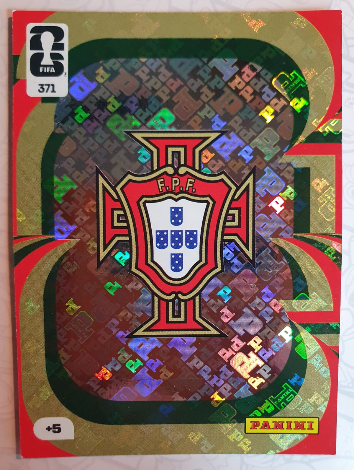 Portugal Badge #371 - Panini Adrenalyn XL FIFA World Cup 2026 - Reverso