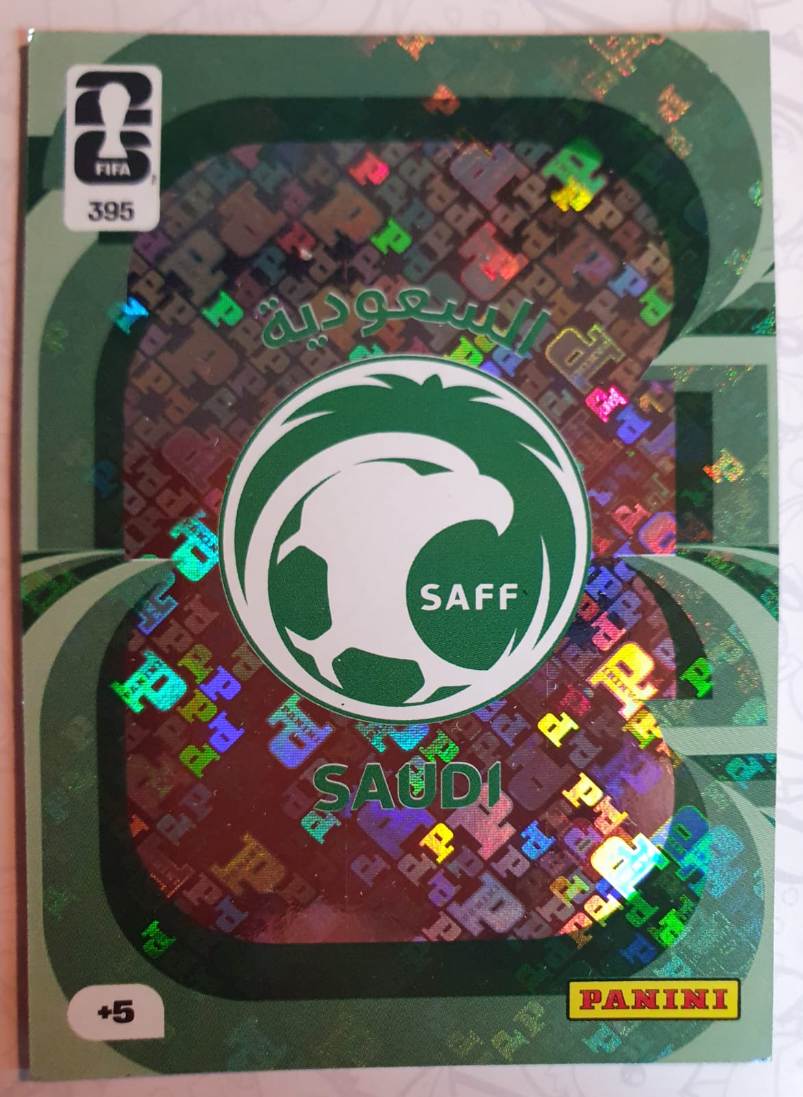Saudi Arabia Badge #395 - Panini Adrenalyn XL FIFA World Cup 2026 - Frente
