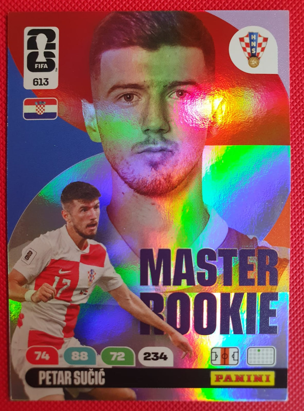 Petar Sučić #613 Master Rookie - Panini Adrenalyn XL FIFA World Cup 2026 - Reverso