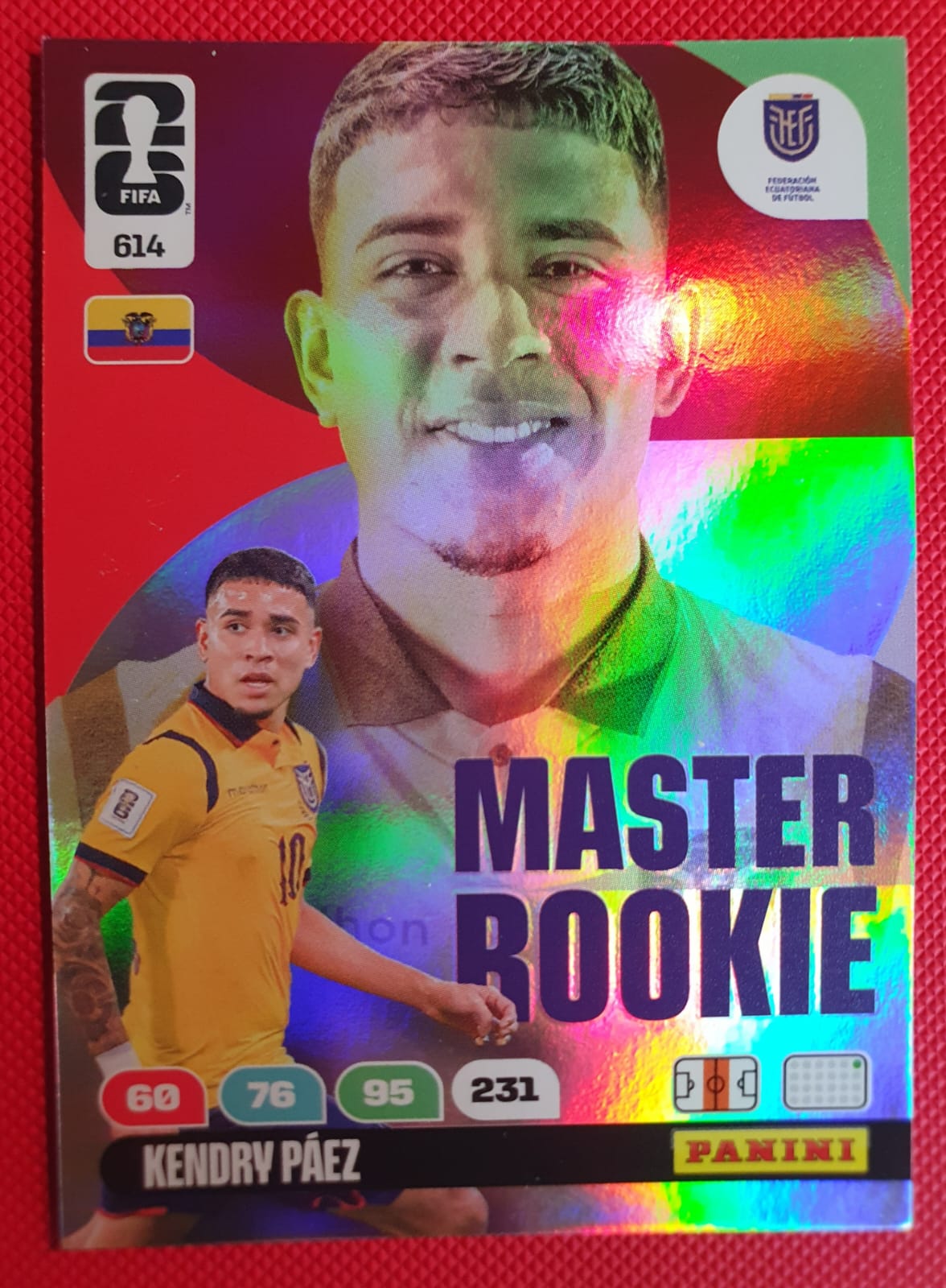 Kendry Páez #614 Master Rookie - Panini Adrenalyn XL FIFA World Cup 2026 - Frente