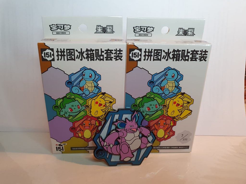 Pokémon 151 Set de Imanes Rompecabezas para Heladera Caja Sellada con Pin