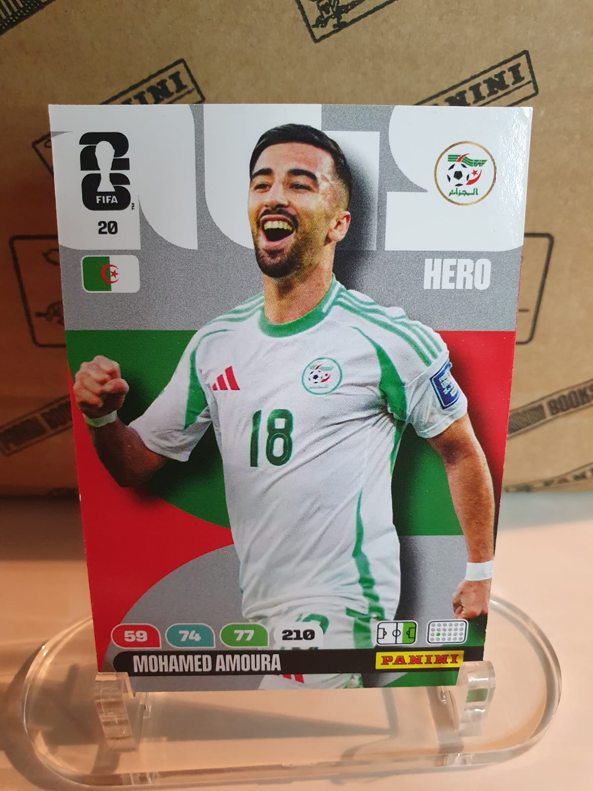 HERO #20 Mohamed Amoura Panini Adrenalyn XL FIFA World Cup 2026