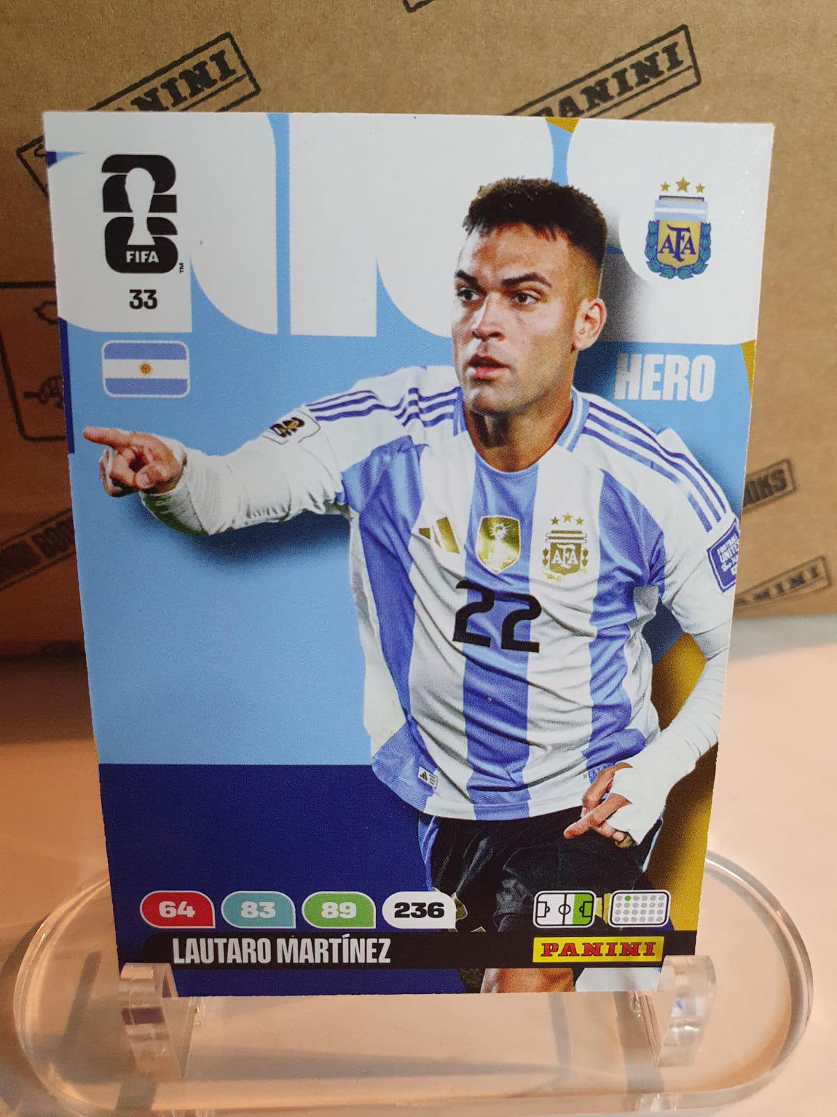 HERO #33 Lautaro Martínez Panini Adrenalyn XL FIFA World Cup 2026