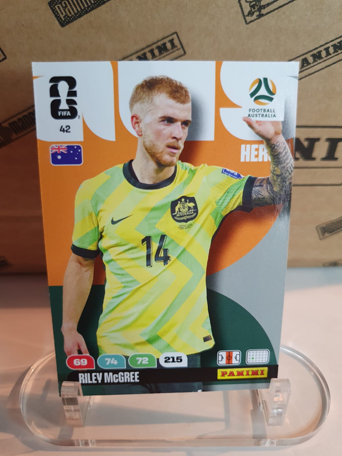 HERO #42 Riley McGree Panini Adrenalyn XL FIFA World Cup 2026