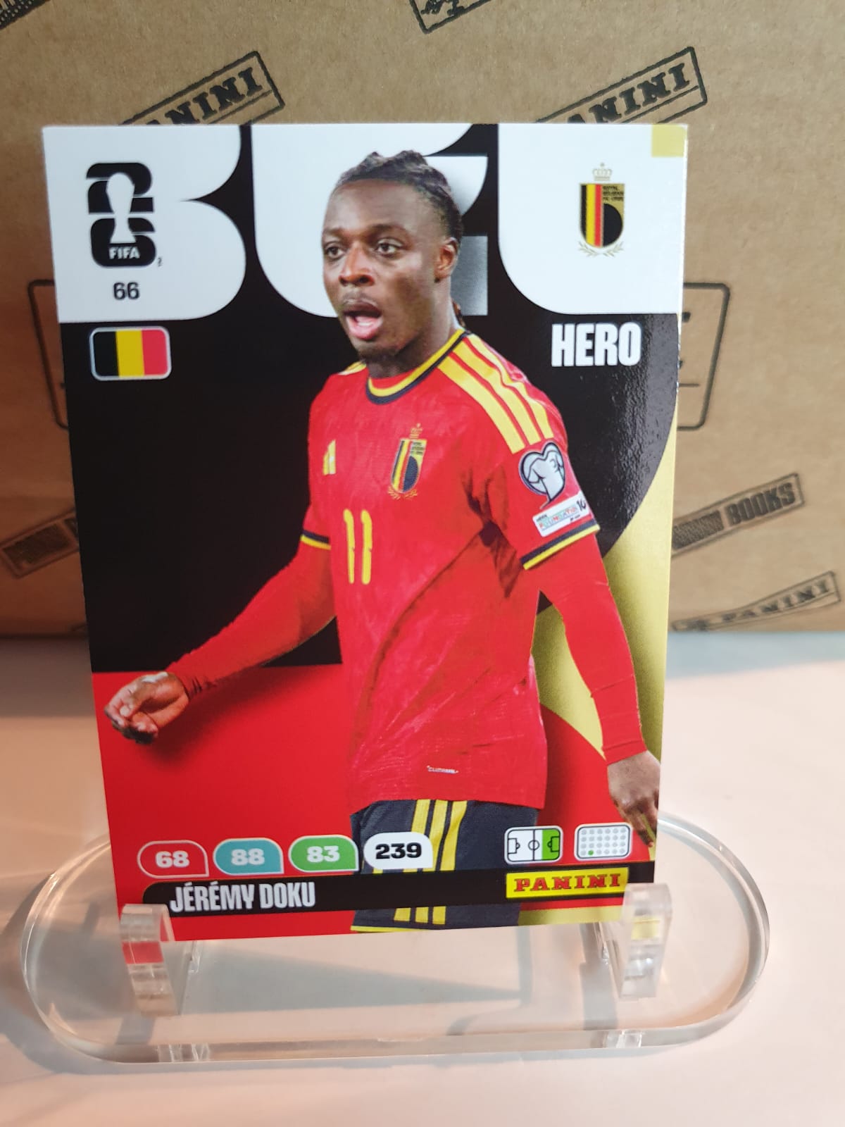 HERO #66 Jérémy Doku Panini Adrenalyn XL FIFA World Cup 2026