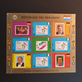 Hoja miniatura sellos Paraguay Italia 1990 - Historia Mundiales de Fútbol